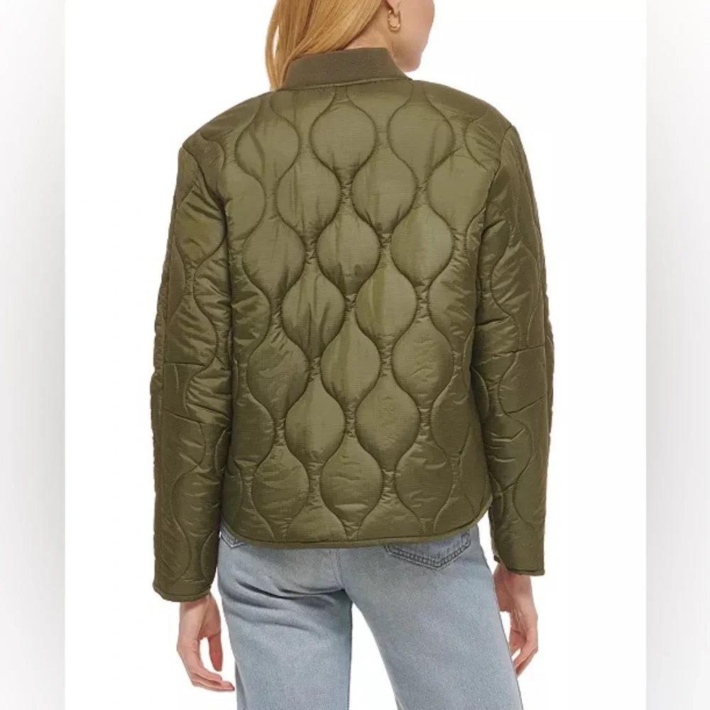 Levi's Quilted Liner Jacket Full zip Lightweight Bomber Green Women's XS NWT